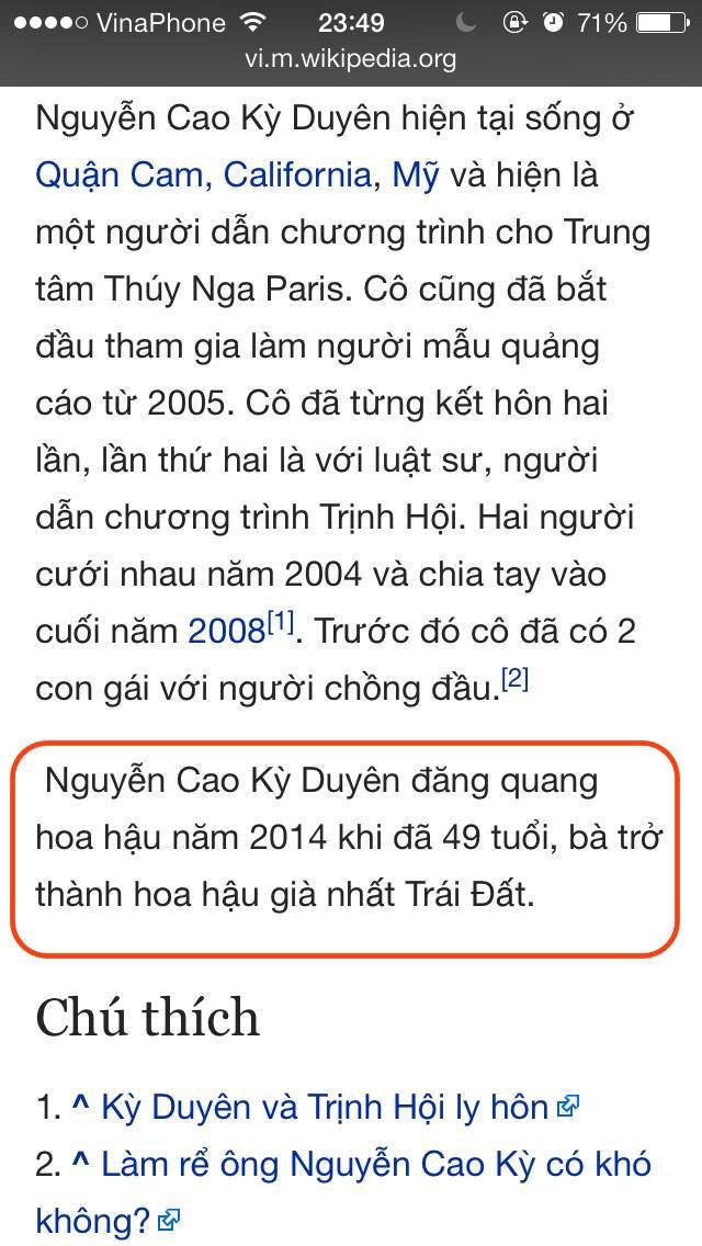 Đại chiến trên Wikipedia Việt Nam vì Nguyễn Cao Kỳ Duyên