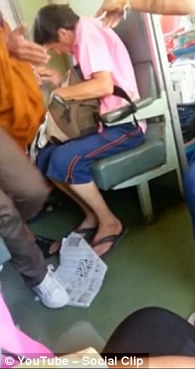 The man had attempted to sit next to the monk but the Thai man took exception to it