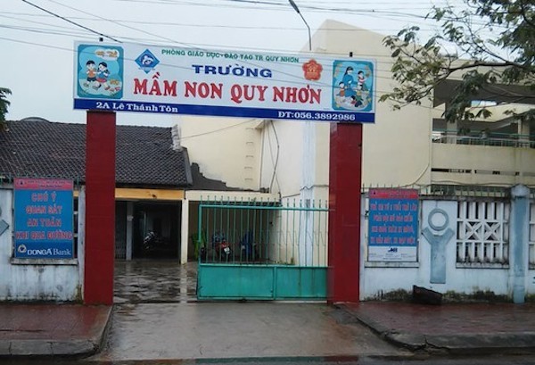 Trường mầm non Quy Nhơn (TP Quy Nhơn, tỉnh Bình Định).