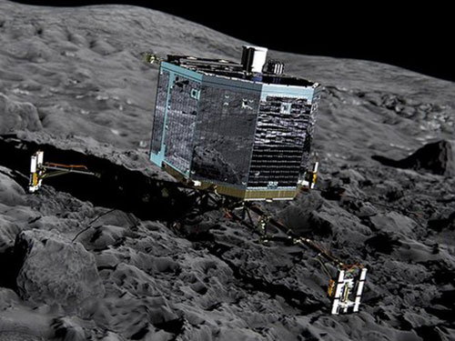 Robot Philae đáp xuống bề mặt sao chổi thành công Ảnh: BBC