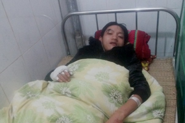 Đối tượng Quách Văn Dương bị đánh trọng thương đang được điều trị tại bệnh viện