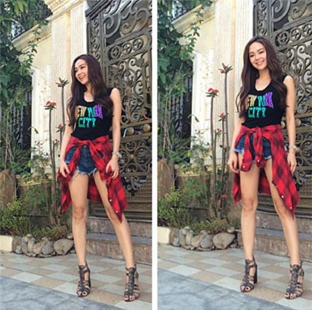 Sao Việt dạo phố cực chất với mốt &aacute;o buộc eo - 5