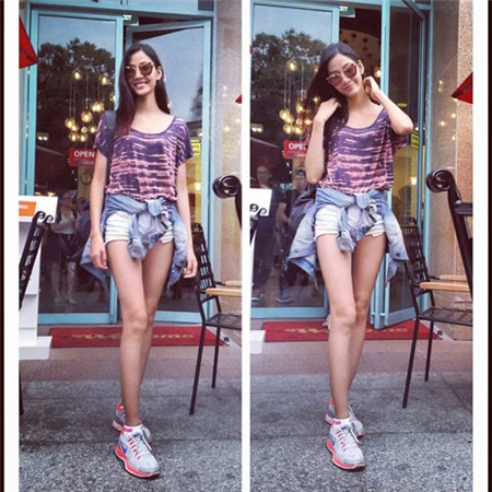 Sao Việt dạo phố cực chất với mốt &aacute;o buộc eo - 6