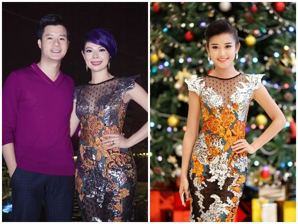 Hoa hậu Kỳ Duyên đụng váy dạ hội gợi cảm với Giáng My