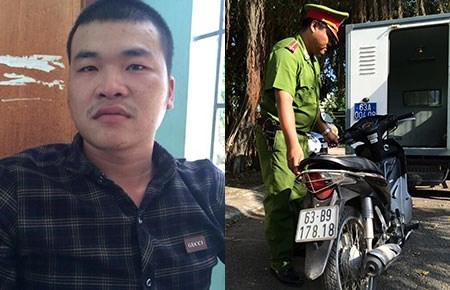 Chân dung hung thủ Nguyễn Hoài Nam (trái) và tang vật vụ án. 	Ảnh: Đ.B