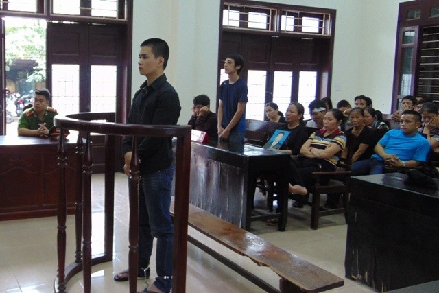 Bị cáo Lê Ngọc Trung tại phiên tòa