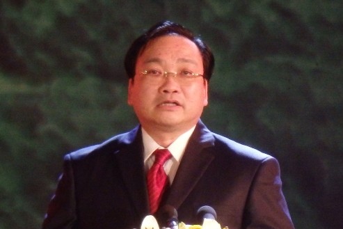 Phó Thủ tướng Hoàng Trung Hải phát biểu lại buổi lễ.