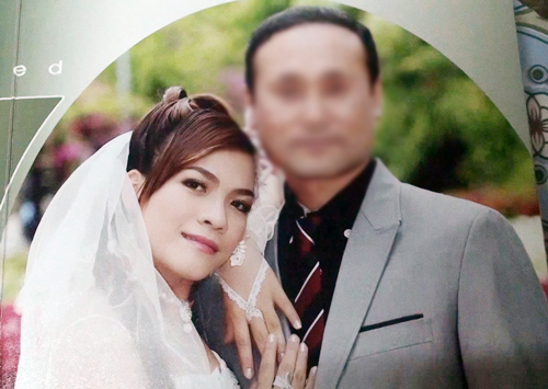 H&igrave;nh cưới của Thanh Ng&acirc;n v&agrave; chồng người H&agrave;n Quốc. Ảnh: Gia đ&igrave;nh cung cấp.