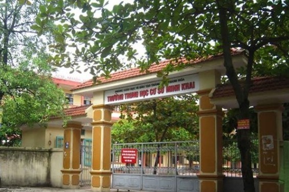 Trường THCS Minh Khai, nơi xảy ra sự việc đau lòng