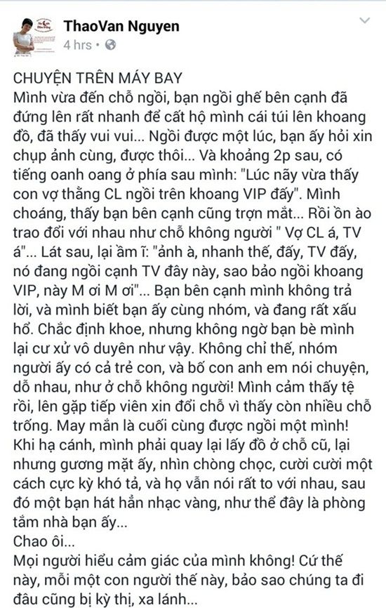 Tags: MC Thảo Vân, xúc phạm, máy bay, mc phan anh