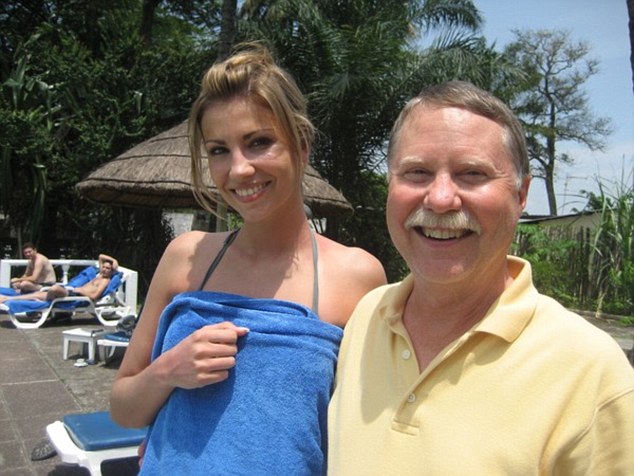 Donald Parrish is officially the world’s most-travelled person, having visited almost every destination on Earth. He is pictured here with Miss France 2006 Alexandra Rosenfeld, at the Meridien Hotel in the Congo