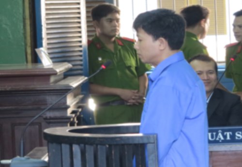 Bị cáo Nguyễn Quang tại tòa