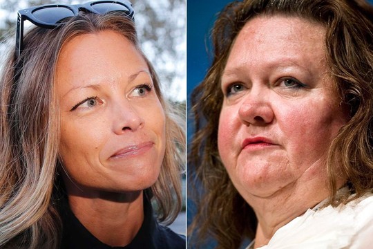 Bà Gina Rinehart (phải) và con gái Bianca Ảnh: AAP