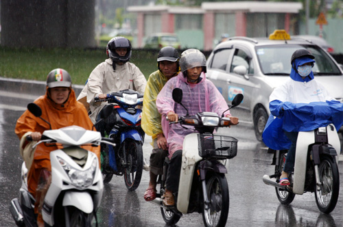 Hà Nội, tiếp tục, mưa, nội thành