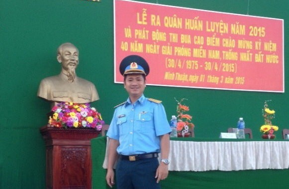 Tấm ảnh mới nhất của phi công Nguyễn Anh Tú chụp tại trung đoàn 937 (Ảnh do đồng đội cung cấp).