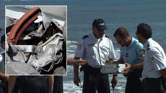 Mảnh kim loại được phát hiện hôm 2-8 cũng trên đảo Reunion. Ảnh: Sky News