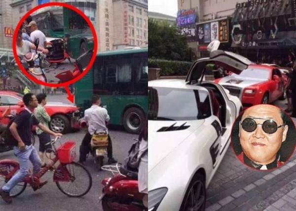 Sau vụ va chạm, Psy chuyển sang một chiếc xe sang khác.