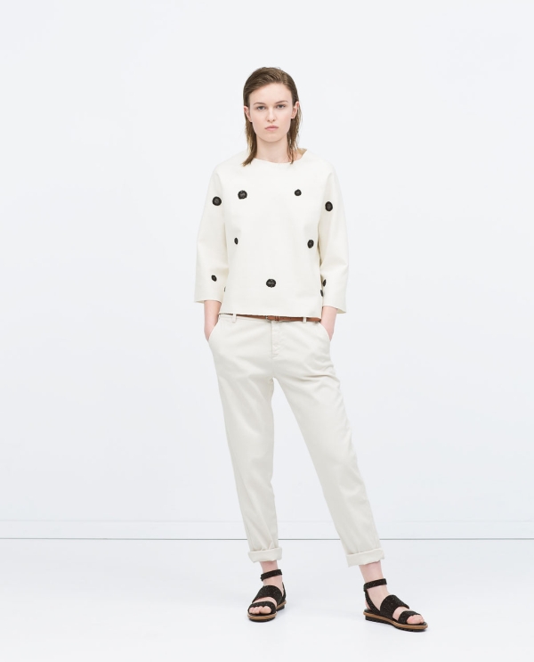 Image 1 of CHINOS WITH BELT from Zara 