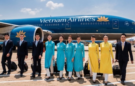 Hình ảnh từ buổi chụp hình quảng cáo hôm 5-3 được Vietnam Airlines công bố