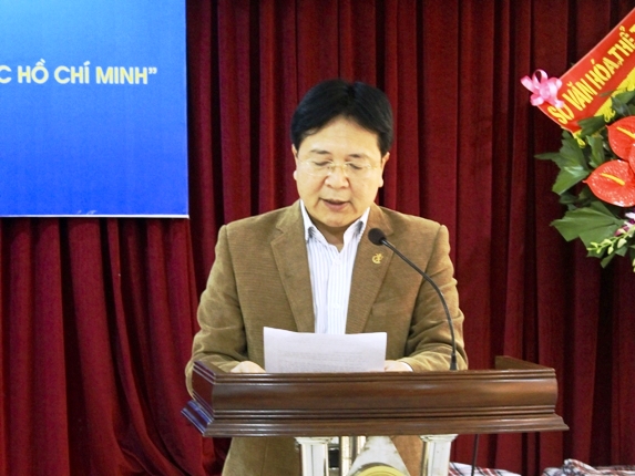 Ông Vương Thúc Biên, Thứ trưởng Bộ văn hóa phát biểu tại lễ khai mạc