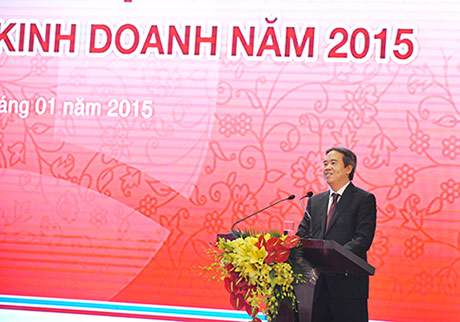 Thống đốc Ngân hàng Nhà nước Nguyễn Văn Bình phát biểu chỉ đạo tại hội nghị.