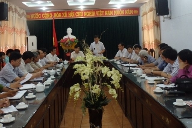 Toàn cảnh buổi họp báo do UBND huyện Đông Sơn tổ chức