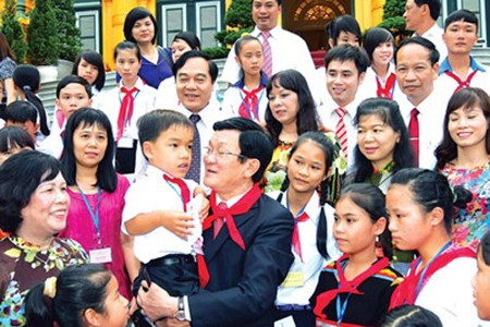 Nhân dịp năm học mới, Chủ tịch nước Trương Tấn Sang đã có thư chúc mừng ngành Giáo dục. Ảnh internet
