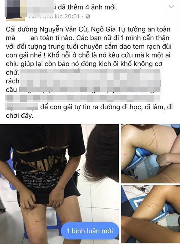H&igrave;nh ảnh lan truyền tr&ecirc;n mạng về vụ việc. Ảnh: Chụp m&agrave;n h&igrave;nh.