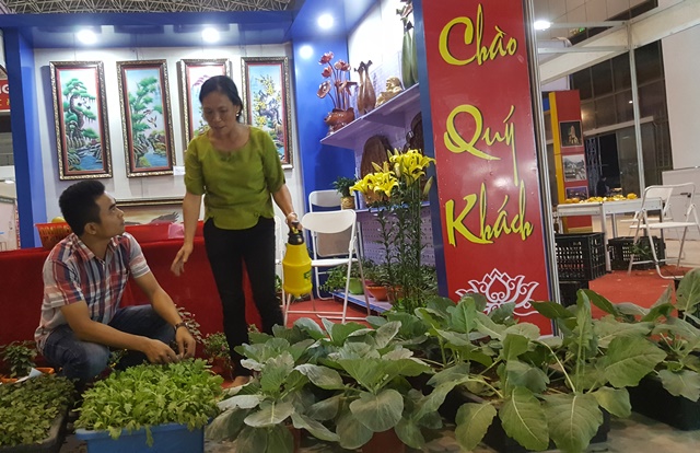 
Bà Nguyễn Bích Liên (cán bộ Phòng kinh tế TP Lào Cai - phụ trách gian hàng nông sản) cho biết, do vắng khách nên nhiều gian hàng khác đã chán nản và dừng trưng bày, buôn bán.
