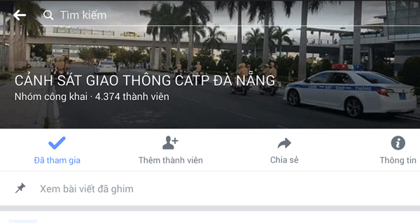 Trang Facebook “Cảnh sát giao thông CATP Đà Nẵng” đã có hơn 4.300 thành viên.