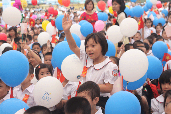 
Tỷ lệ nhập học bậc tiểu học của Việt Nam đạt đến 99% trẻ em đúng độ tuổi được tới trường. Ảnh: chí cường
