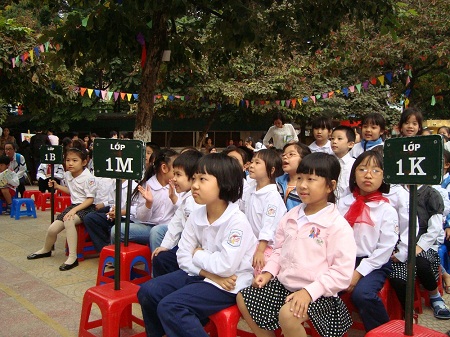 
Năm học 2018 - 2019, Hà Nội đảm bảo 100% học sinh đủ sức khỏe vào lớp 1. Ảnh: Q.A
