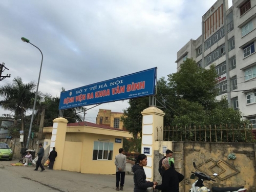 
Bệnh viện Đa khoa Vân Đình - nơi xảy ra vụ việc
