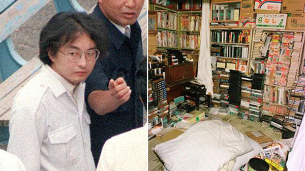 
Miyazaki và căn phòng chứa đầy phim ảnh khiêu dâm của y.
