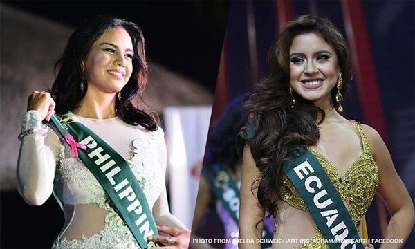 
Hoa hậu Philippines (trái) dành những lời nhận xét không hay về Tân Hoa hậu Trái đất (phải).
