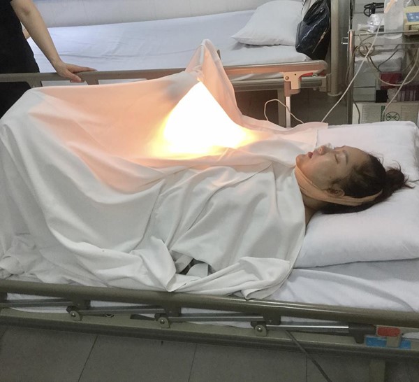 
Hình ảnh Phi Thanh Vân khi nằm viện cấp cứu. Ảnh: FB.
