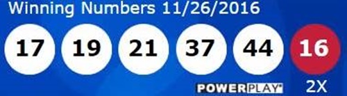 D&atilde;y số tr&uacute;ng giải Powerball ng&agrave;y 26/11. Ảnh: Multi-State Lottery Association