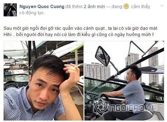 
Dù đi chơi nhưng Cường Đô la vẫn lộ gương mặt buồn, hốc hác
