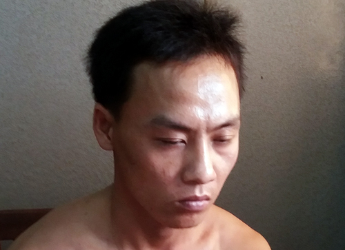 Nguyên tại công an. Ảnh: Danh Toại.