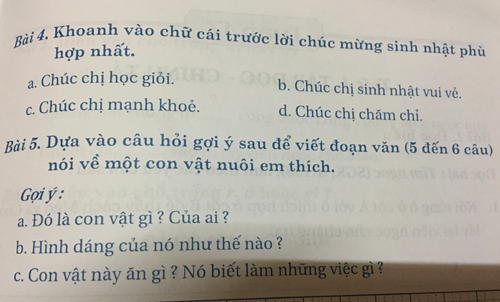 
Từ gợi &yacute; của s&aacute;ch C&ugrave;ng em học tiếng Việt v&agrave; hỗ trợ của bố mẹ, con chị Kh&aacute;nh đ&atilde; ho&agrave;n th&agrave;nh xong b&agrave;i văn tả con m&egrave;o, tuy nhi&ecirc;n c&acirc;u văn ngắn ngủi, kh&ocirc;ng c&oacute; cảm x&uacute;c.
