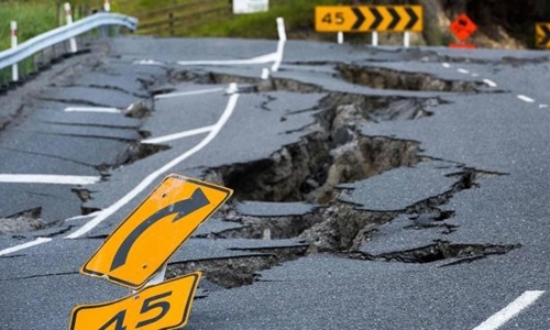 
Động đất phá hủy đường sá ở Kakoura, New Zealand hồi tháng 11.
