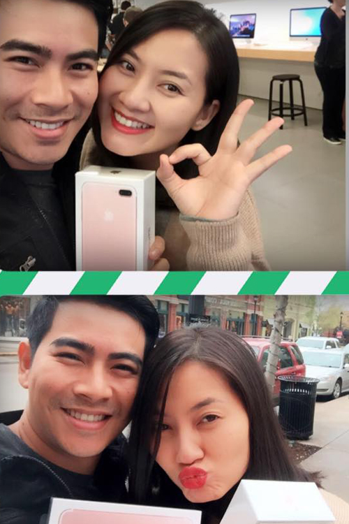 Cặp đôi đang ở Mỹ.