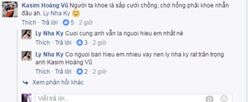 
Người đẹp cũng không phủ nhận việc sắp lên xe hoa nhưng không nói rõ ràng thời gian.
