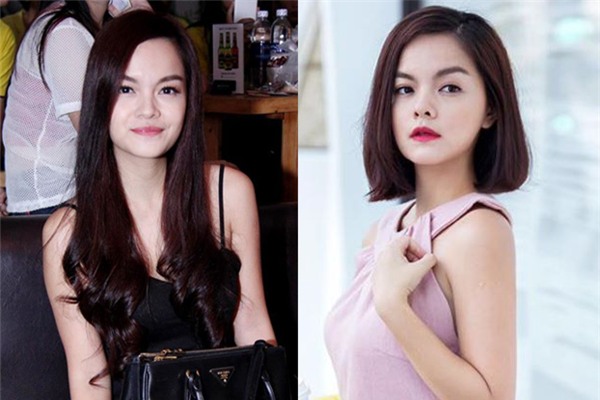 Mái tóc ngắn giúp gương mặt của bà mẹ một con Phạm Quỳnh Anh trẻ trung và thời thượng hơn hẳn kiểu tóc dài quen thuộc.