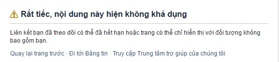 Cả bản web và mobile đều hiển thị group Tâm sự Eva không thể truy cập được.