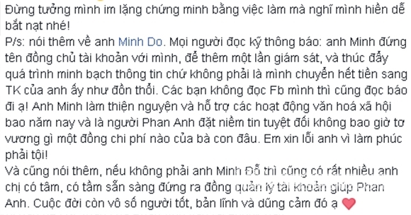 
MC Phan Anh lên tiếng trên trang cá nhân sau khi có người cố tình ngụy tạo bằng chứng
