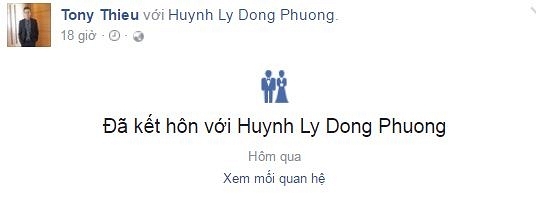 
Anh cũng công khai mối quan hệ với Đông Phương trên trang cá nhân
