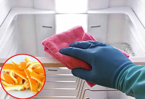 Vỏ cam, chanh có tác dụng khử mùi hôi tủ lạnh cực tốt.