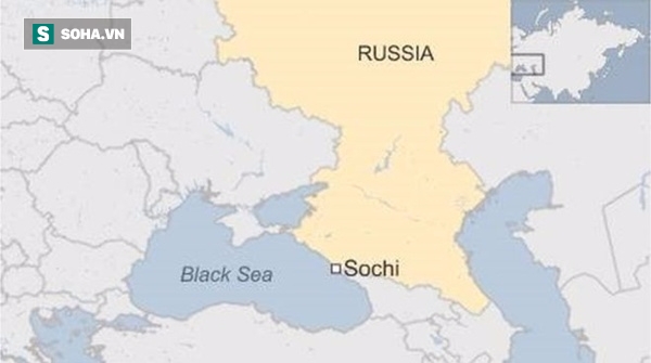 
Vị trí thành phố Sochi, Nga. Ảnh: BBC.
