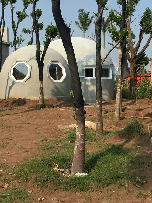 Ph&iacute;a ngo&agrave;i, ng&ocirc;i nh&agrave; được trồng th&ecirc;m nhiều c&acirc;y xanh, lấy b&oacute;ng m&aacute;t